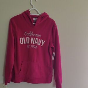 Old Navy Magenta Hoodie Sweatshirt California Design